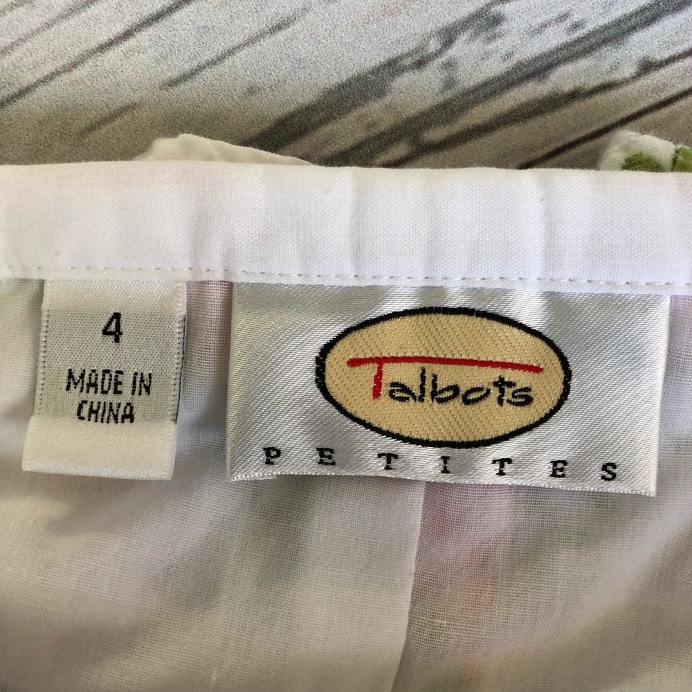 Talbots Size 4 Petite A-Line Multi Color Skirt - image 5